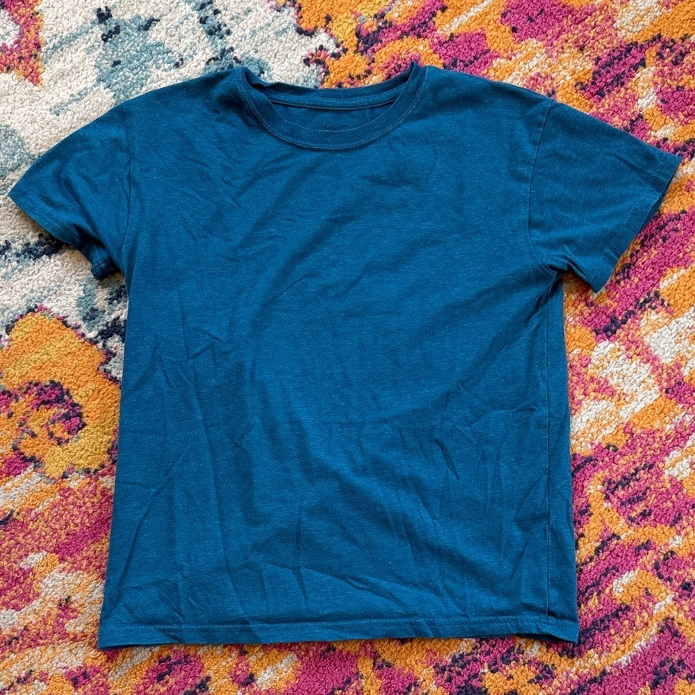 Hanes Teal Kids Short Sleeve Tee